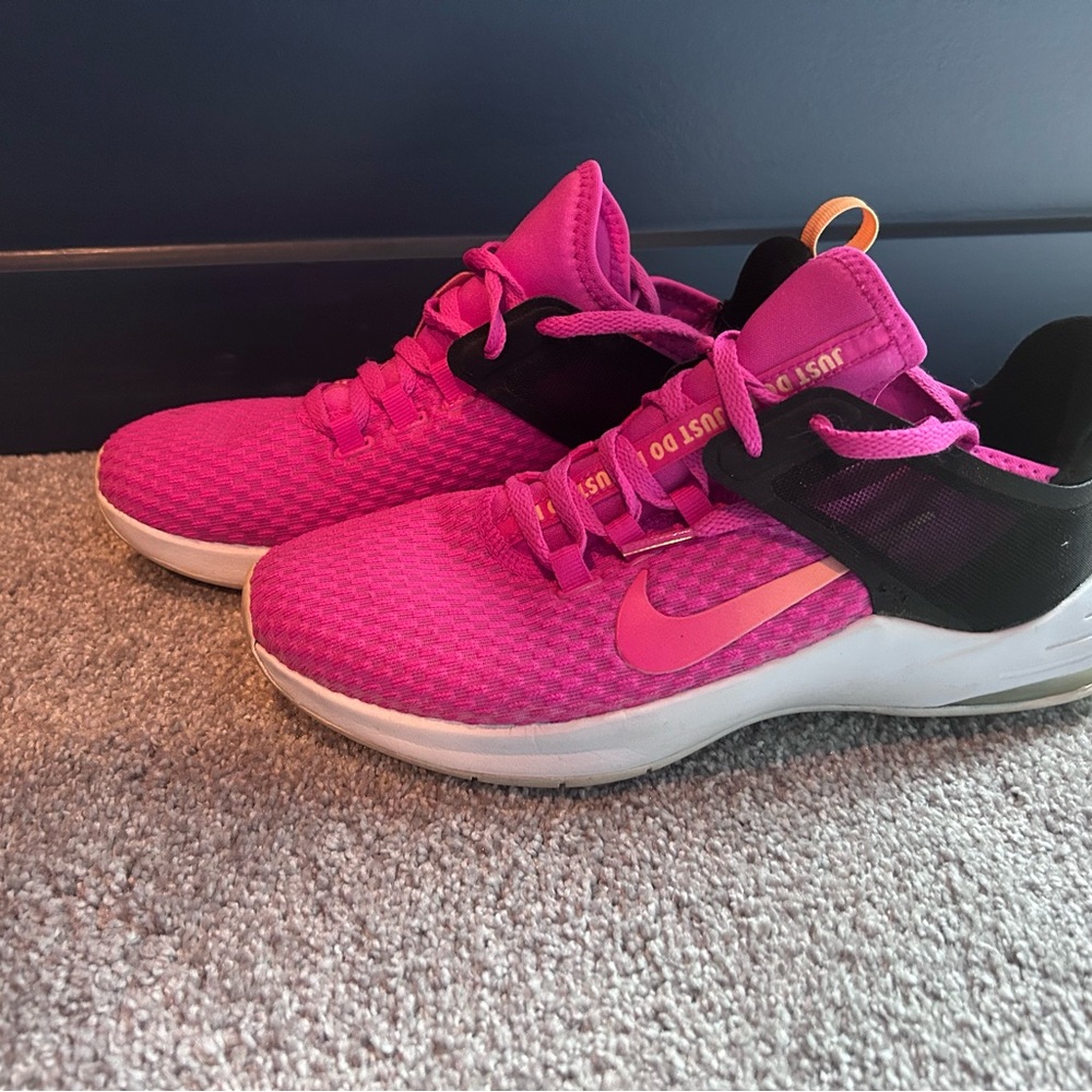 Air Max Bella- Nike Pink and Black Athletic Shoes with Breathable Mesh